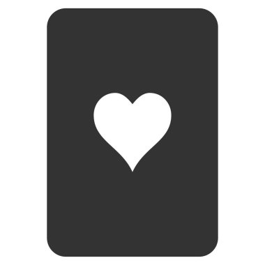 Hearts oyun kağıdı düz simgesi