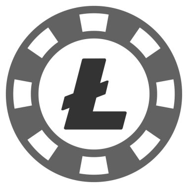 Litecoin Casino çip düz simgesi
