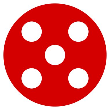 Yuvarlak zar düz simgesi