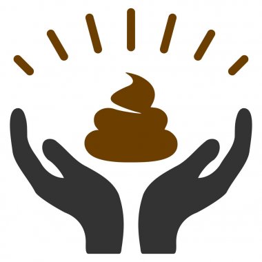 Bok kazanmak eller düz simgesi