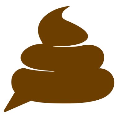 Bok fikir bulut düz simgesi