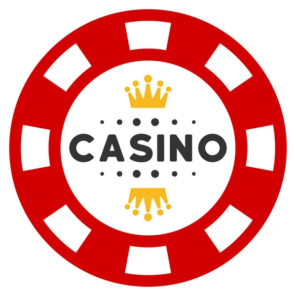 Royal Casino çip düz simgesi — Stok Vektör