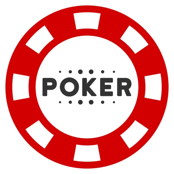 Poker Casino Chip Flat Icon — Stock Vector