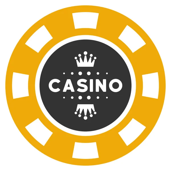 Royal Casino Chip Apartamento icono — Vector de stock