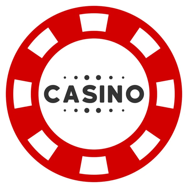 Casino chip icono plano — Vector de stock