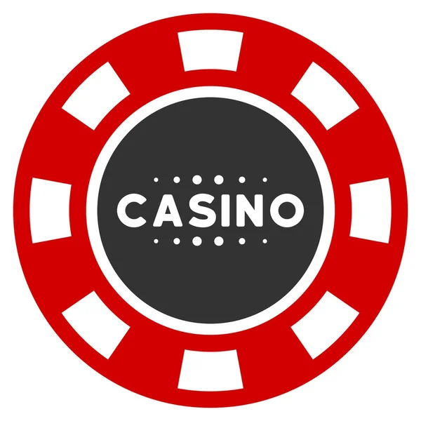 Casino chip icono plano — Vector de stock