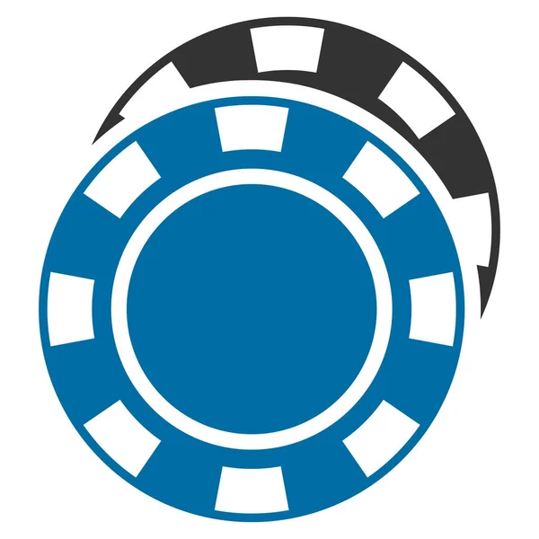 Casino chips icono plano — Archivo Imágenes Vectoriales