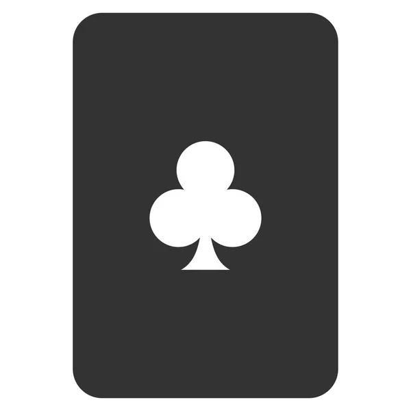 Clubs Spielkarte flache Ikone — Stockvektor
