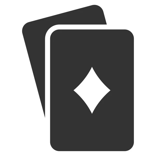 Diamanten Spielkarten flaches Symbol — Stockvektor