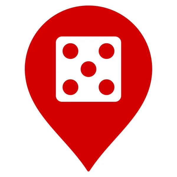 Dados Casino Marker Icono plano — Vector de stock