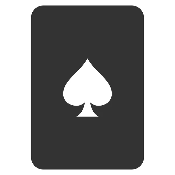 Gipfel Spielkarte flache Ikone — Stockvektor