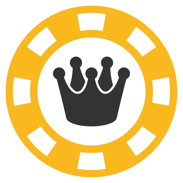 Icône plate de puce de casino royal — Image vectorielle