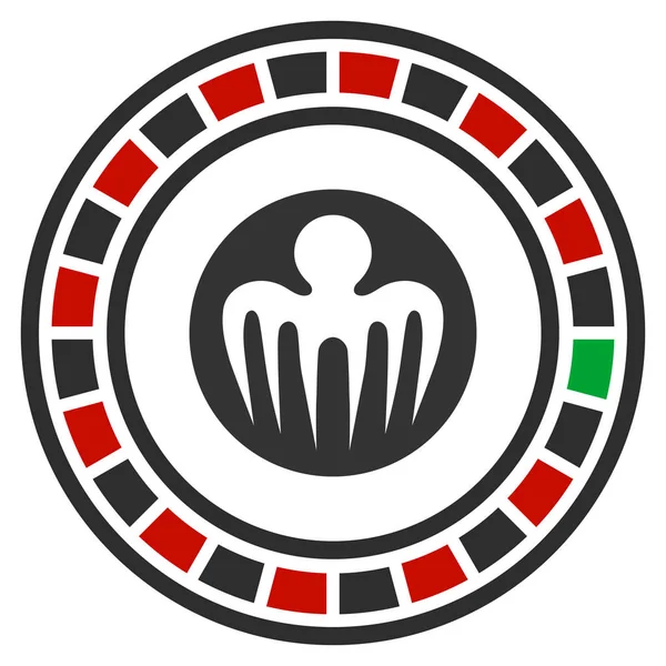 Ícone plano do Casino Spectre —  Vetores de Stock