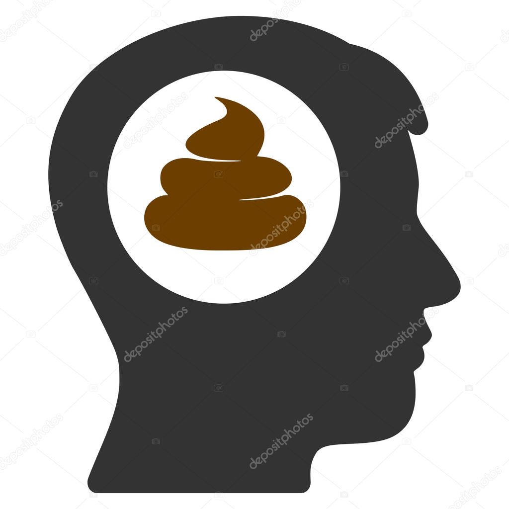 Shit Idea Head Flat Icon