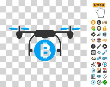 Bonus ile Bitcoin helikopter simgesi