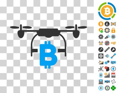 Bonus ile Bitcoin uçağı teslim simgesi