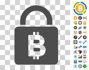 Bonus ile Bitcoin kilit simgesi