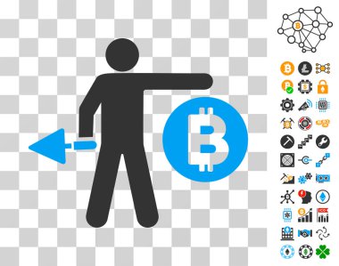 Bonus ile Bitcoin madenci simgesi