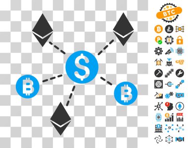 Bonus ile Cryptocurrency ağ simgesini