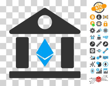 Bonus simgesiyle Ethereum Banka Binası