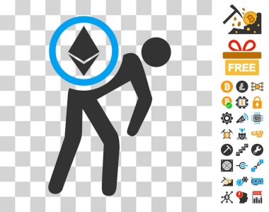 Bonus ile Ethereum kurye adam simgesi