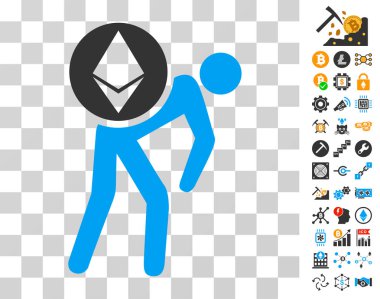 Bonus ile Ethereum kurye kişi simgesi