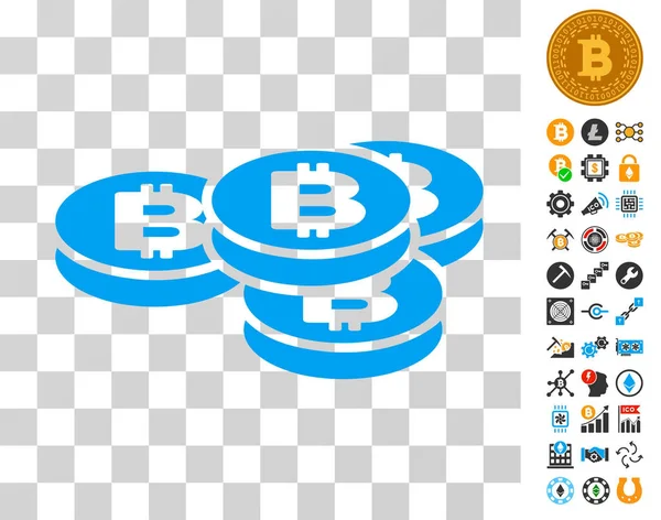 보너스 Bitcoin 동전 아이콘 — 스톡 벡터
