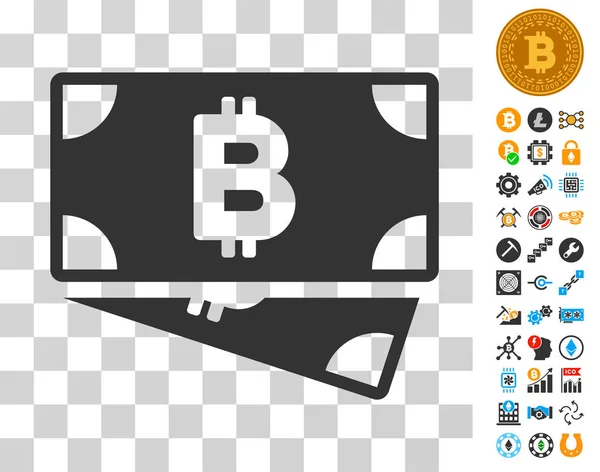 Bitcoin Cash Banknoten Symbol mit Bonus — Stockvektor