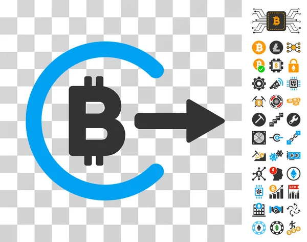Ícone de saque Bitcoin com bônus —  Vetores de Stock