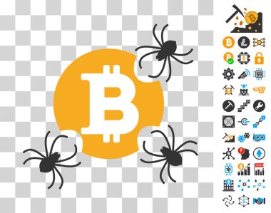 Bonus ile Bitcoin örümcek parazitler simgesi