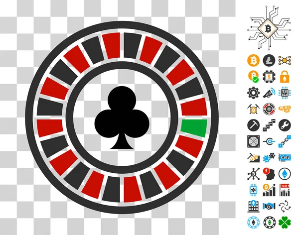 Ruleta de Casino icono con bono — Archivo Imágenes Vectoriales