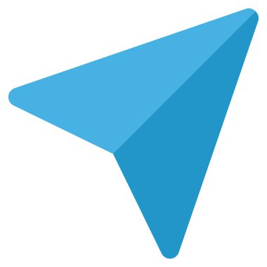 Serbest kağıt uçak düz simgesi