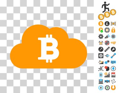 Bonus ile Bitcoin bulut simgesi