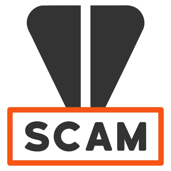 Ton Scam Label Flat Icon — Stock Vector