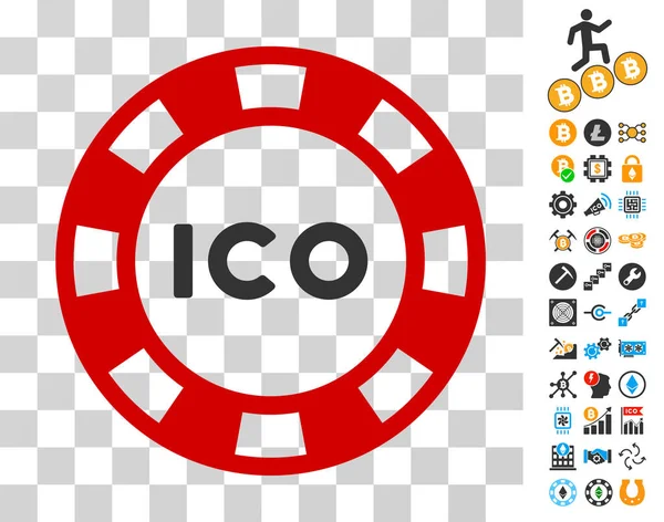 Ico Token Icône avec Bonus — Image vectorielle