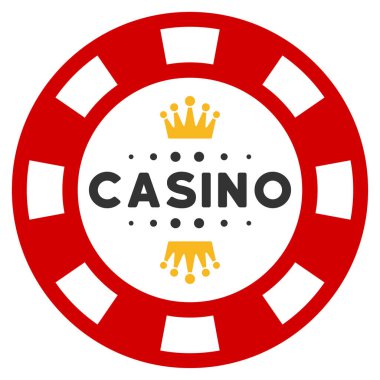 Royal Casino çip düz simgesi