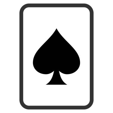Maça kumar kart düz simgesi