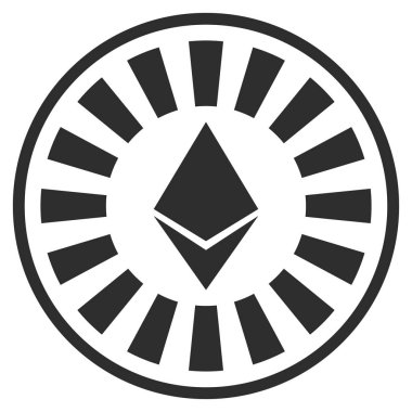 Ethereum Casino rulet düz simgesi