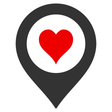 Casino harita işaretleyici düz simgesi