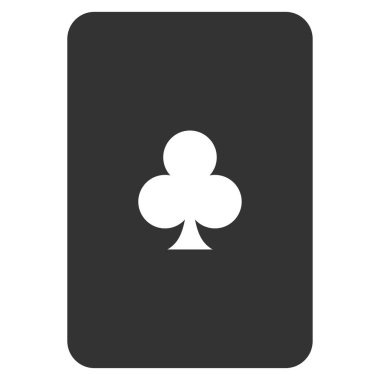 Kulüpleri oyun kağıdı düz simgesi