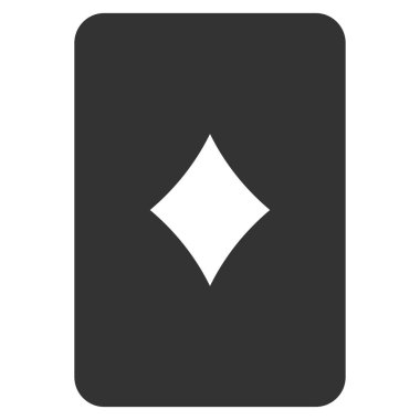 Elmas oyun kağıdı düz simgesi