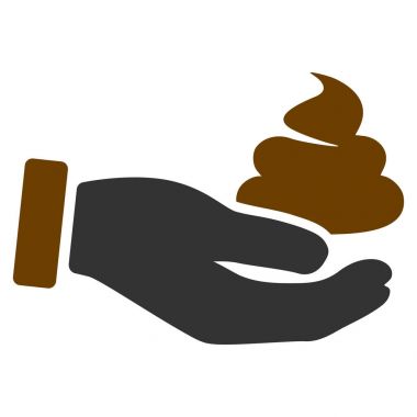 El teklif bok düz simgesi