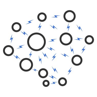 Yıldırım ağ düz simgesi