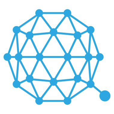 Qtum para birimi düz simgesi