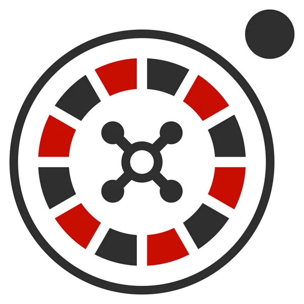 Roulette platte pictogram — Stockfoto