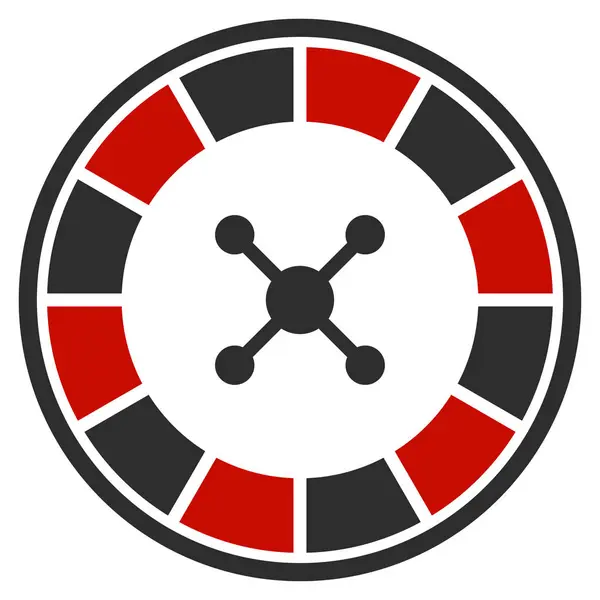 Roulette platte pictogram — Stockfoto