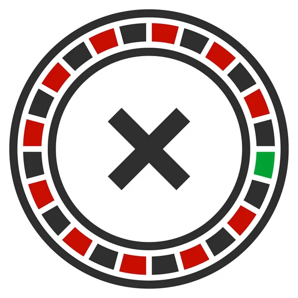 Roulette platte pictogram — Stockfoto