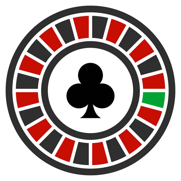 赌场轮盘赌平图标 — 图库照片