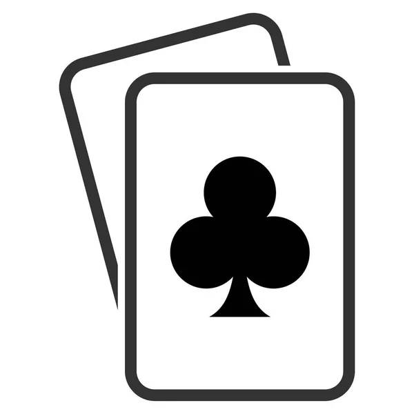 Клуби гральних карт квартира значок — стокове фото