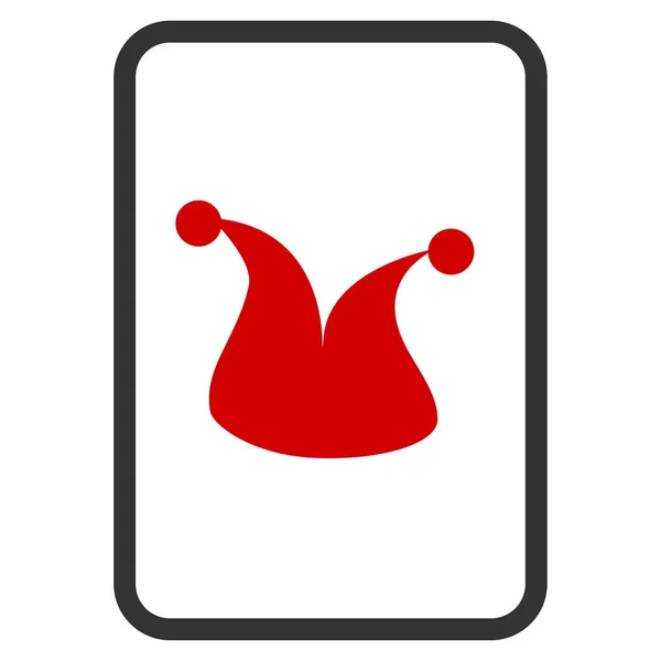 Joker Gambling Card Flat Icon — Stock Photo, Image